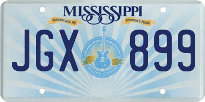 MS license plate JGX899