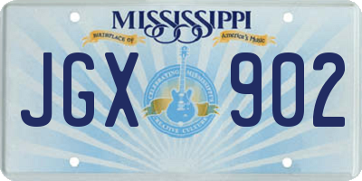 MS license plate JGX902