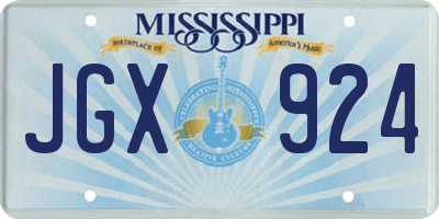 MS license plate JGX924