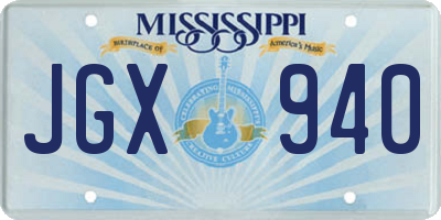 MS license plate JGX940