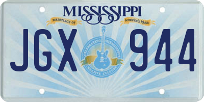 MS license plate JGX944