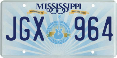MS license plate JGX964