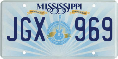 MS license plate JGX969