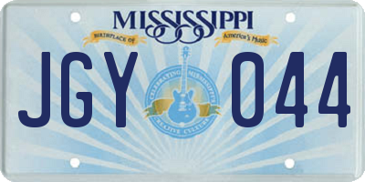 MS license plate JGY044
