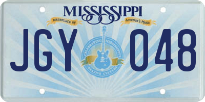 MS license plate JGY048
