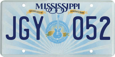 MS license plate JGY052