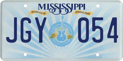 MS license plate JGY054