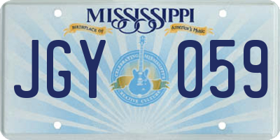 MS license plate JGY059