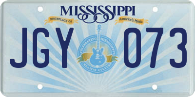 MS license plate JGY073