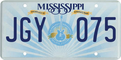 MS license plate JGY075