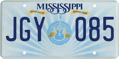 MS license plate JGY085