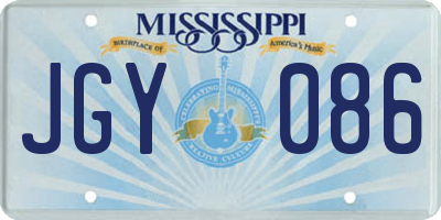 MS license plate JGY086