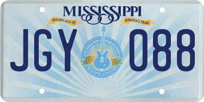MS license plate JGY088
