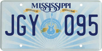 MS license plate JGY095