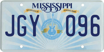 MS license plate JGY096