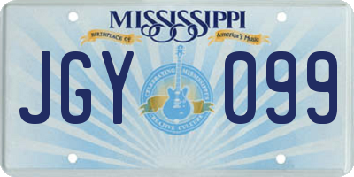 MS license plate JGY099