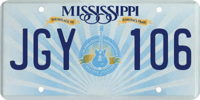 MS license plate JGY106