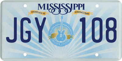 MS license plate JGY108