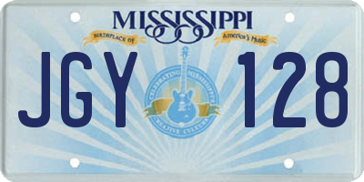 MS license plate JGY128