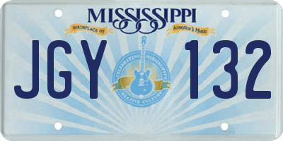MS license plate JGY132