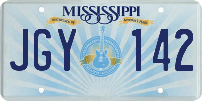 MS license plate JGY142