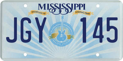 MS license plate JGY145