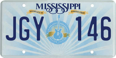 MS license plate JGY146