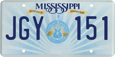 MS license plate JGY151
