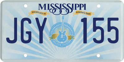 MS license plate JGY155