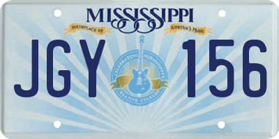 MS license plate JGY156