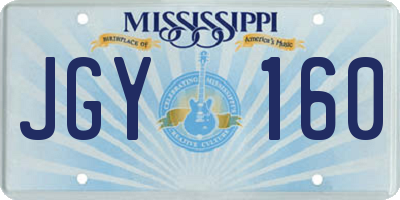 MS license plate JGY160
