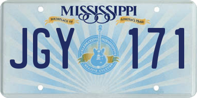MS license plate JGY171