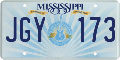 MS license plate JGY173
