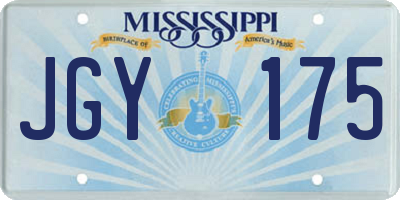 MS license plate JGY175
