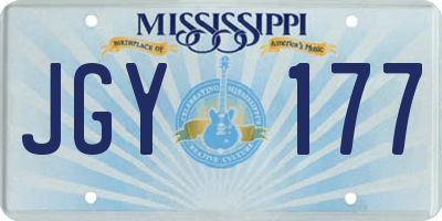 MS license plate JGY177