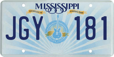 MS license plate JGY181