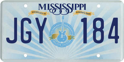 MS license plate JGY184