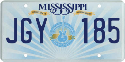MS license plate JGY185