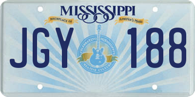 MS license plate JGY188