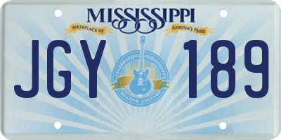 MS license plate JGY189