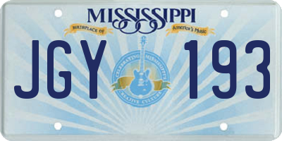 MS license plate JGY193