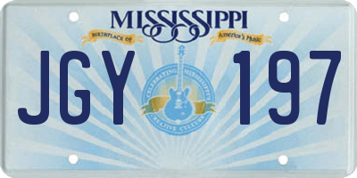 MS license plate JGY197