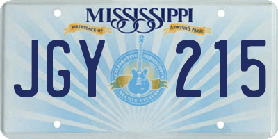 MS license plate JGY215