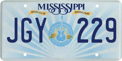 MS license plate JGY229