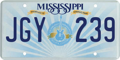 MS license plate JGY239
