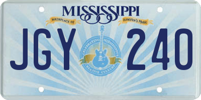 MS license plate JGY240