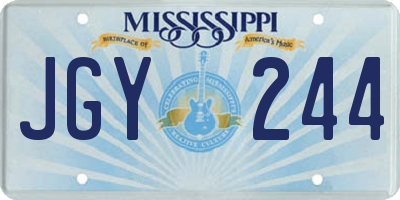 MS license plate JGY244