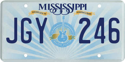 MS license plate JGY246