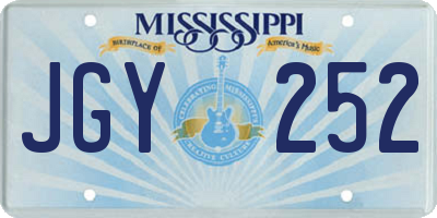 MS license plate JGY252