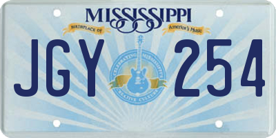 MS license plate JGY254